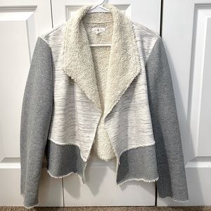 Lou & Grey sherpa lined open cardigan jacket
